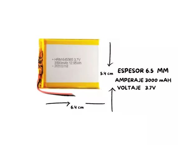 &+ BATERIA AURICULAR DRON PARLANTE 3.7V 35000MAH 645464